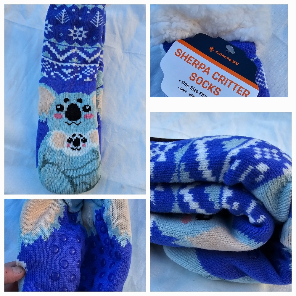 Sherpa Slipper Socks NEW Koala